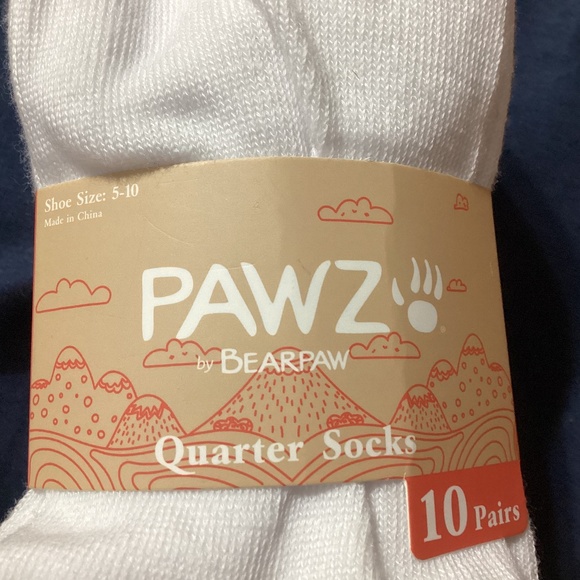 NEW PAWZ Bearpaw 10 pair Quarter Socks shoe size 5 to 10 - Picture 3 of 7
